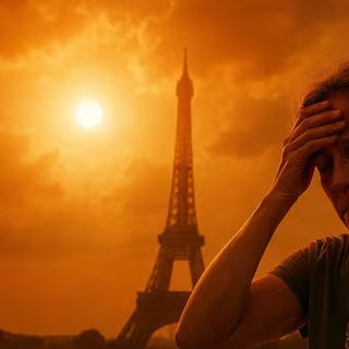 Le niveau atteint par le réchauffement climatique en France a été recalculé et il est encore plus impressionnant. © Karine Durand, image IA Bing